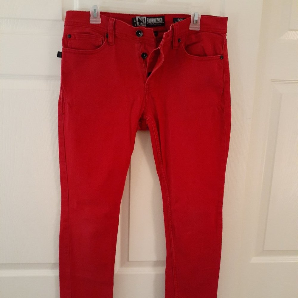 Social Collision Skater Jeans – Bright Red